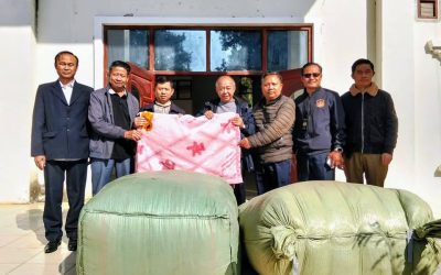 ອົງການປົກຄອງເມືອງໃໝ່ ໄດ້ຮັບການຊ່ວຍເຫລືອຜ້າຫົ່ມ 100 ຜືນ
