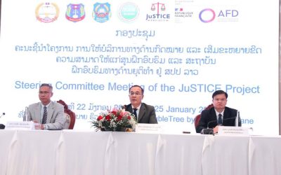 ກອງປະຊຸມຄະນະຊີ້ນຳໂຄງການໃຫ້ບໍລິການທາງດ້ານກົດໝາຍ ແລະ ເສີມຂີດຄວາມຮູ້ຄວາມສາມາດໃຫ້ແກ່ສູນຝຶກອົບຮົມຝຶກອົບຮົມ ແລະ ສະຖາບັນຝຶກອົບຮົມທາງດ້ານຍຸຕິທຳ ຢູ່ ສປປ ລາວ