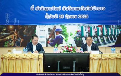 ຫາລືກ່ຽວກັບການດໍາເນີນທຸລະກິດຂອງ ລັດວິສາຫະກິດໄຟຟ້າລາວທີ່ ຕິດພັນກັບການປັງປຸງໂຄງສ້າງລາຄາໄຟຟ້າໃໝ່ ປີ 2025-2029​