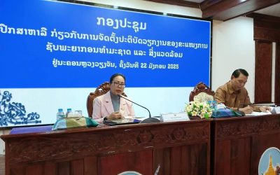 ຫາລືເພື່ອແກ້ໄຂຫລາຍບັນຫາໃນຂະແໜງການຊັບພະຍາກອນຢູ່ນະຄອນຫຼວງວຽງຈັນ