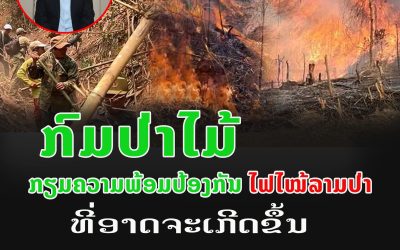 ກົມປ່າໄມ້ກຽມຄວາມພ້ອມປ້ອງກັນໄຟໄໝ້ລາມປ່າທີ່ອາດຈະເກີດຂຶ້ນ