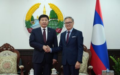 ລັດຖະມົນຕີກະຊວງການຕ່າງປະເທດລາວ ພົບປະກັບ ລັດຖະມົນຕີກະຊວງຖະໜົນ ແລະ ຂົນສົ່ງ ມົງໂກລີ