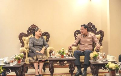 ເຈົ້າແຂວງຈຳປາສັກ ຕ້ອນຮັບລັດຖະມົນຕີກະຊວງ​ ຖວທ