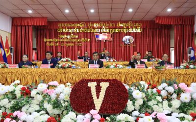 ສຳເລັດກອງປະຊຸມໃຫຍ່ຜູ້ແທນອົງຄະນະພັກເມືອງແມດ ຄັ້ງທີ V.