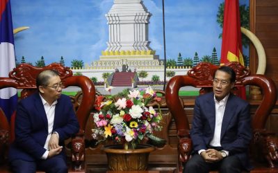 ເຈົ້າແຂວງຄໍາມ່ວນ ຕ້ອນຮັບຮອງລັດຖະມົນຕີກະຊວງ ພະລັງງານ ແລະ ບໍ່ແຮ່