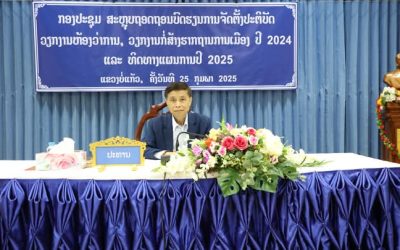 ໄຂກອງປະຊຸມສະຫຼຸບວຽກງານຫ້ອງວ່າການແຂວງ, ວຽກງານກໍ່ສ້າງຮາກຖານການເມືອງທົ່ວແຂວງ ປະຈໍາປີ 2024.
