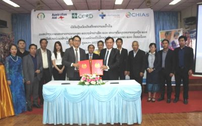 ເຊັນບົດບັນທຶກຄວາມເຂົ້າໃຈ ໂຄງການ “ການຮ່ວມມື ເພື່ອຢຸດຕິພະຍາດເອສ ແລະ ວັນນະໂລກຢູ່ແຂວງຈໍາປາສັກ ”