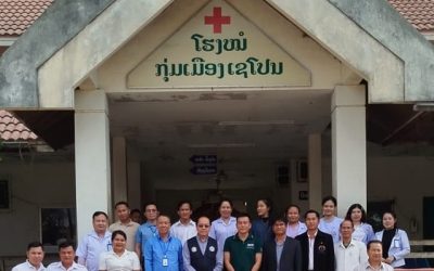 ໂຄງການ ລີນີວ ແຂວງກວາງຈິ ມອບລໍ້ຍູ້ໃຫ້ໂຮງໝໍ ເມືອງເຊໂປນ