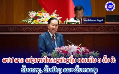 ການປົກຄອງທ້ອງຖິ່ນຂອງລາວ ແບ່ງອອກເປັນ 3 ຂັ້ນ