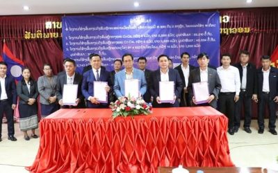 ເຊັນສັນຍາ ໂຄງການກໍ່ສ້າງເສັ້ນທາງເບຕົງເສີມເຫຼັກ ທາງຮ່ອມ ເມືອງຕົ້ນເຜິ້ງ, ທາງຊອຍເທດສະບານເມືອງເມິງ ແຂວງບໍ່ແກ້ວ.