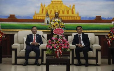 ຮັກສາການຫົວໜ້າ ຄຕພ ຕ້ອນຮັບ ທູດຫວຽດນາມ ເຂົ້າມາອວຍພອນວັນສ້າງຕັ້ງພັກ ປປ ລາວ ຄົບຮອບ 70 ປີ