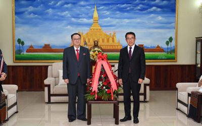 ຮັກສາການ ຫົວໜ້າ ຄຕພ ຕ້ອນຮັບເອກອັກຄະລັດຖະທູດ ສປປ ເກົາຫຼີ