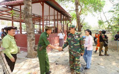 ຜູ້ບັນຊາການປ້ອງກັນອາກາດ ສສ ມຽນມາ ລົງຢ້ຽມຢາມ ກຳລັງກອງທັບປະຊາຊົນລາວ ທີ່ກໍາລັງປະຕິບັດໜ້າທີ່ພາກສະໜາມ