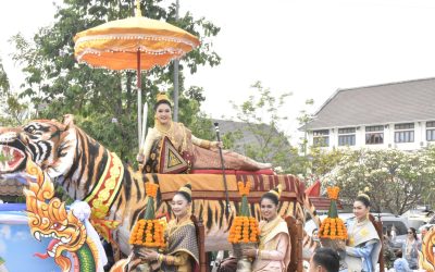 ນະຄອນ ໄກສອນ ພົມວິຫານ ຈັດຂະບວນແຫ່ນາງສັງຂານໃນໂອກາດສະເຫຼີມສະຫຼອງບຸນກຸດສົງການປີໃໝ່ລາວ ພສ 2568 ຢ່າງເບີກບານມ່ວນຊື່ນ