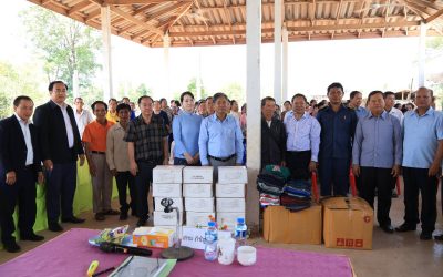 ຮອງປະທານສູນກາງແນວລາວສ້າງຊາດ ລົງເຄື່ອນໄຫວວຽກງານ ຢູ່ບ້ານນາບອນ ເມືອງແກ່ນທ້າວ.
