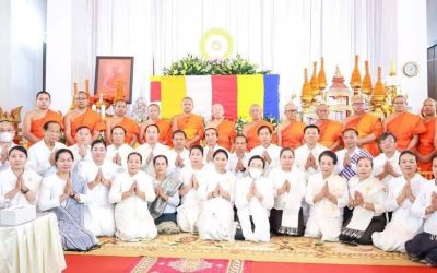 ພິທີບໍາເພັນກຸສົນ ສາຣີຣະສັງຂານ ພະອາຈານໃຫຍ່ ມະຫາບຸນມາ ສິມມາພົມ