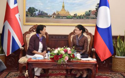 ຮອງລັດຖະມົນຕີກະຊວງການຕ່າງປະເທດອັງກິດ ເດີນທາງຢ້ຽມຢາມເຮັດວຽກ ຢູ່ ສປປ ລາວ