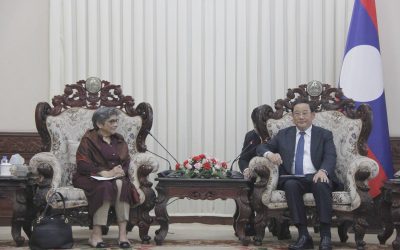 ນາຍົກລັດຖະມົນຕີ ຕ້ອນຮັບຮອງເລຂາທິການໃຫຍ່ ອົງການສະຫະປະຊາຊາດ ເຂົ້າຢ້ຽມຂໍ່ານັບ