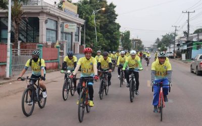 ຄໍາມ່ວນ ຈັດກິດຈະກໍາຂີ່ລົດຖີບເພື່ອສຸຂະພາບ ຂໍ່ານັບຮັບຕ້ອນ 03 ວັນປະຫວັດສາດ ແລະ ສະເຫຼີມສະຫຼອງວັນກໍາມະກອນສາກົນຄົບຮອບ 139 ປີ
