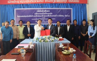 ເຊັນສັນຍາເຊົ່າດິນຂອງລັດ ໂຄງການສາງຄ່ຽນຖ່າຍສິນຄ້າ (ລະບົບສາງພາສີ) ຢູ່ເຂດສົ້ນຂົວແຫ່ງທີ 5