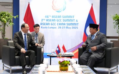ນາຍົກລັດຖະມົນຕີ ແຫ່ງ ສປປລາວ ພົບປະກັບ ປະທານາທິບໍດີ ແຫ່ງ ສ. ອິນໂດເນເຊຍ ເພື່ອຊຸກຍູ້ ແລະ ເສີມຂະຫຍາຍການຮ່ວມມືລະຫວ່າງສອງປະເທດ ໃນໂອກາດເຂົ້າຮ່ວມກອງປະຊຸມສຸດຍອດອາຊຽນ ຄັ້ງທີ 46, ທີ່ີ ກົວລາລໍາເປີ, ມາເລເຊຍ