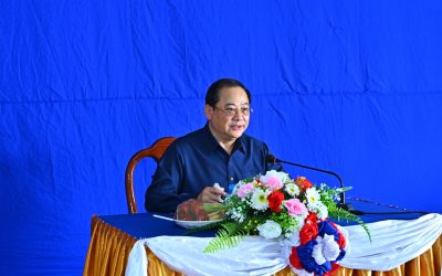 ນາຍົກລັດຖະມົນຕີ ຊຸກຍູ້ວຽກງານ ຢູ່ຈຸດສຸມພັດທະນາຜາສັງ.