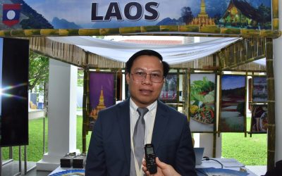 ງານວາງສະແດງຜະລິດຕະພັນດ້ານການທ່ອງທ່ຽວ ໃນໂອກາດງານມະຫະກໍາການທ່ອງທ່ຽວອະນຸພາກພື້ນແມ່ນໍ້າຂອງ.