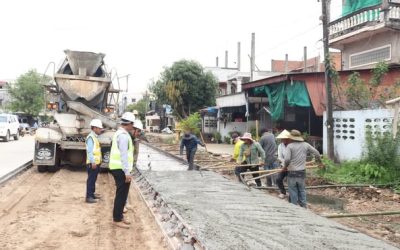 ການສ້ອມແປງ​ -​ ກໍ່ສ້າງເສັ້ນທາງເບຕົງ​ ຢູ່ບ້ານໂພນໄຊ ນະຄອນປາກເຊ​ ສໍາເລັດ​ແລ້ວ​ 40%