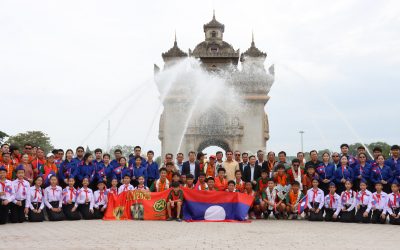 ການນຳນະຄອນຫຼວງ ຕ້ອນຮັບຄະນະທີມນັກກິລາບານເຕະ W.I.G NAGA