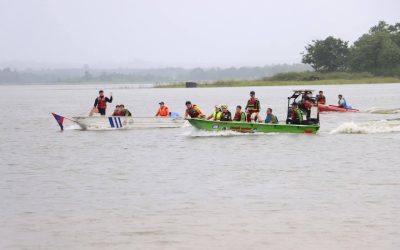ຝຶກຊ້ອມ ກຽມພ້ອມໃຫ້ການຊ່ວຍເຫລືອສັງຄົມ ກໍລະນີເກີດເຫດໄພນ້ຳຖ້ວມ