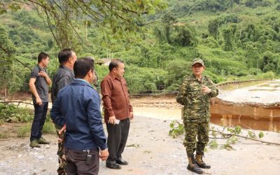 ປະທານຄະນະປົກຄອງ ແຂວງໄຊສົມບູນ ພ້ອມດ້ວຍຄະນະ ລົງຕິດຕາມ, ກວດກາ ສະພາບຂົວບ້ານນ້ຳໂມ້ ແລະ ຂົວນ້ຳງື່ມ 3 ທີ່ໄດ້ຮັບຜົນກະທົບຈາກຝົນຕົກໜັກ.
