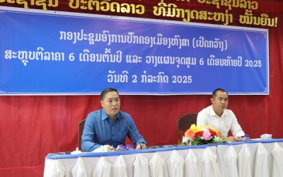 ອົງການປົກຄອງເມືອງຫົງສາ (ເປີດກວ້າງ) ສະຫຼຸບຕີລາຄາ 6 ເດືອນຕົ້ນປີ ແລະ ວາງແຜນ 6 ເດືອນທ້າຍປີ 2025
