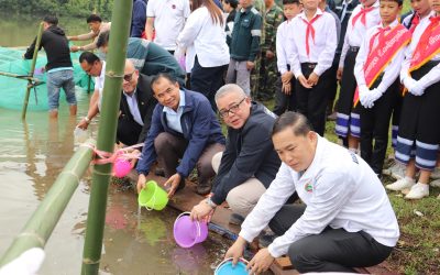 ຫົງສາຈັດພິທີ ປ່ອຍປາ ເນື່ອງໃນໂອກາດວັນອະນຸລັກສັດນໍ້າ-ສັດປ່າແຫ່ງຊາດ