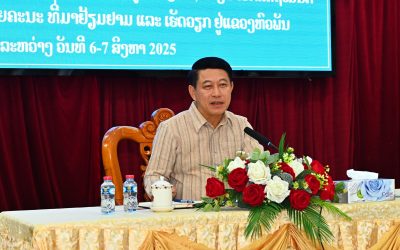 ທ່ານ ສະເຫຼີມໄຊ ກົມມະສິດ ຊີ້ນຳວຽກງານ ແລະ ມອບການຊ່ວຍເຫຼືອ ເພື່ອແກ້ໄຂໄພພິບັດຢູ່ແຂວງຫົວພັນ