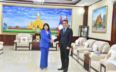 ຫົວໜ້າ ຄະນະພົວພັນຕ່າງປະເທດສູນກາງພັກ ຕ້ອນຮັບທູດຝຣັ່ງ ອຳລາ