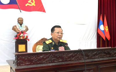 ພົນເອກ ຈັນສະໝອນ ຈັນຍາລາດ ພົບປະໂອ້ລົມກຳລັງ ປກຊ-ປກສ ແລະ ກອງພົນທະຫານຮາບທີ 2 ແຂວງໄຊຍະບູລີ