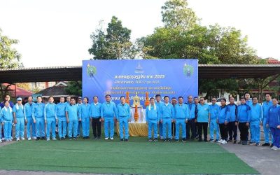 ຂະບວນແຫ່ ແລະ ແລ່ນທວນໄຟ ງານມະຫາກໍາກິລາແຫ່ງຊາດ ເຄື່ອນຮອດເມືອງນາຊາຍທອງ