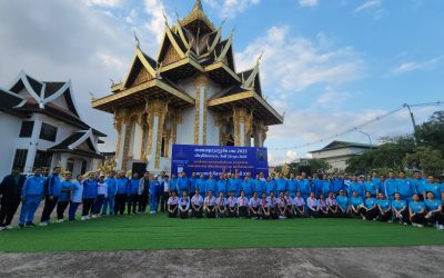 ຂະບວນແຫ່ ແລະ ແລ່ນທວນໄຟເພື່ອສະໜັບສະໜູນ ພະລັງແຮງຂອງການເປັນເຈົ້າພາບທີ່ດີຮ່ວມກັນ.