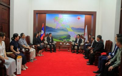 ຫົວໜ້າສະຖາບັນເລືອດ ສປ ຈີນ ເຂົ້າພົບປະໂອ້ລົມ ປະທານອົງການກາແດງແຫ່ງຊາດລາວ