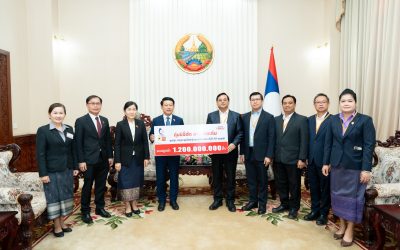 ຮອງນາຍົກລັດຖະມົນຕີ ຮັບເງິນຊຸກຍູ້ ກອງປະຊຸມໃຫຍ່ຜູ້ແທນທົ່ວປະເທດ ຄັ້ງທີ XII ຂອງພັກ