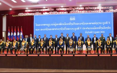 ຜູ້ຮັບສະໝັກເລືອກຕັ້ງເຂດທີ 4 ແຂວງອຸດົມໄຊ ເຄື່ອນໄຫວພົບປະ ຜູ້ມີສິດເລືອກຕັ້ງ ພາຍໃນເທສະບານແຂວງ