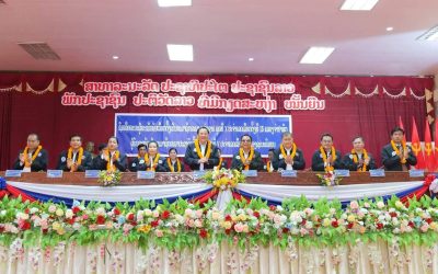ນາຍົກລັດຖະມົນຕີ ຜູ້ສະໝັກຮັບເລືອກຕັ້ງ ສສຊ ຊຸດທີ X ເຂດເລືອກຕັ້ງທີ 15 ແຂວງຈຳປາສັກ, ພ້ອມຄະນະ ເຄື່ອນໄຫວພົບປະຜູ້ມີສິດເລືອກຕັ້ງ ຢູ່ເມືອງຊະນະສົມບູນ