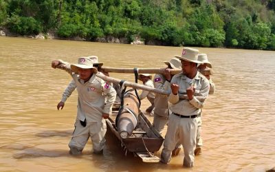 ພົບເຫັນລະເບີດ 9 ໜ່ວຍ ຂະໜາດ 500 ປອນ ແລະ 250 ປອນ ຢູ່ແຄມນໍ້າເຊກອງ