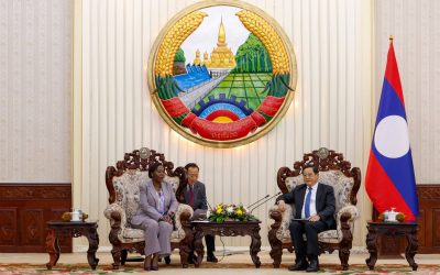 ນາຍົກລັດຖະມົນຕີ ຕ້ອນຮັບເລຂາທິການໃຫຍ່ອົງການຝຣັງໂກໂຟນີສາກົນ