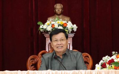 ສະຫາຍ ທອງລຸນ ສີສຸລິດ ຢ້ຽມຢາມ ແລະ ໂອ້ລົມພະນັກງານຫຼັກແຫຼ່ງແຂວງວຽງຈັນ