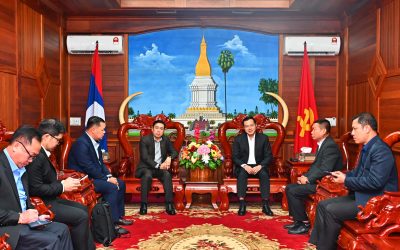 ການນຳ ຫສນຍ ພົບປະກັບການນຳແຂວງຄຳມ່ວນ